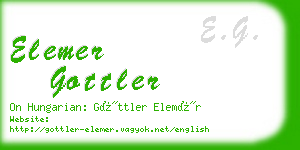 elemer gottler business card